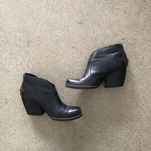 Black Kork Ease boots with cut out